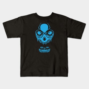 Alien Zombie Skull Blue Color Kids T-Shirt